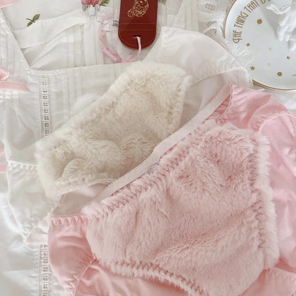 Plushie Lingerie Sets 🧸 Pink + White Kitty